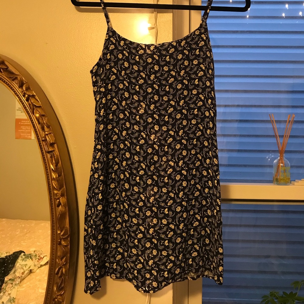 Reformation Lindsay dark blue minidress
